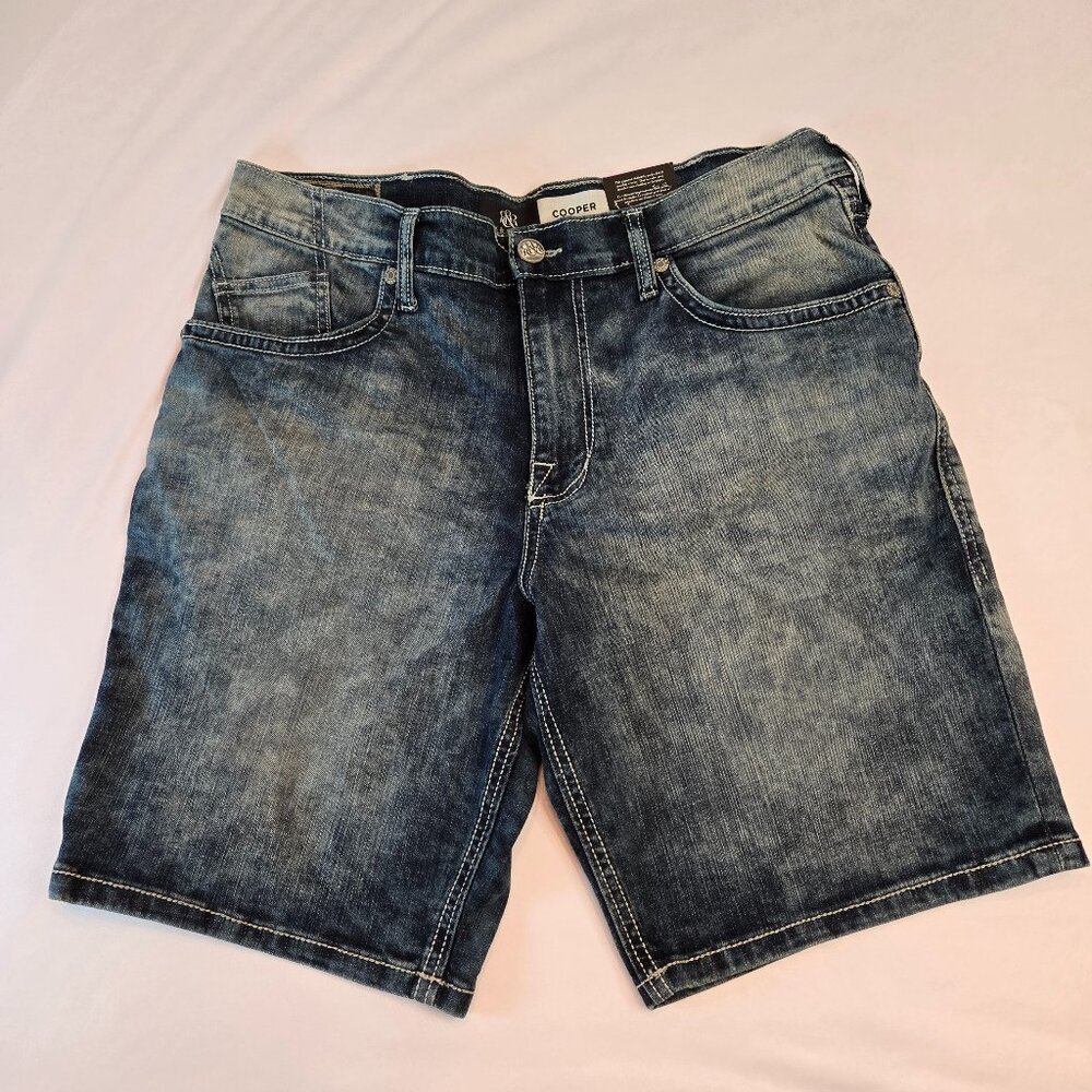 ROCK & REPUBLIC  Men's Cooper Slim Hip & Thigh Jean Shorts  Sz:36 Blue (Hit Man)